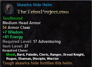 In-game tooltip for Skawlra Hide Helm