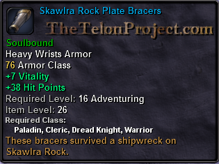 In-game tooltip for Skawlra Rock Plate Bracers