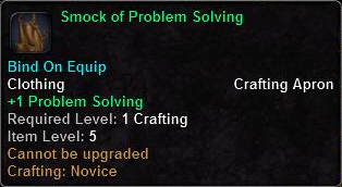 In-game tooltip for Smock Of Problem Solving