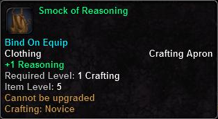 In-game tooltip for Smock Of Reasoning