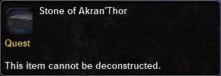 In-game tooltip for Stone Of Akran'Thor