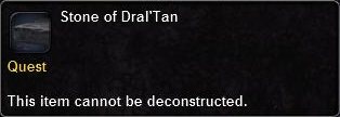 In-game tooltip for Stone Of Dral'Tan