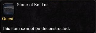 In-game tooltip for Stone Of Kel'Tor