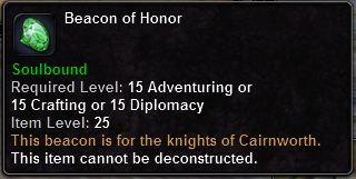 In-game tooltip for Beacon Of Honor