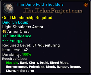 In-game tooltip for Thin Dune Fold Shoulders