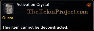 In-game tooltip for Activation Crystal