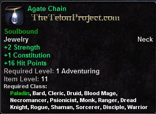 In-game tooltip for Agate Chain