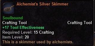 In-game tooltip for Alchemist's Silver Skimmer