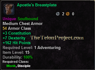 In-game tooltip for Apostle's Breastplate