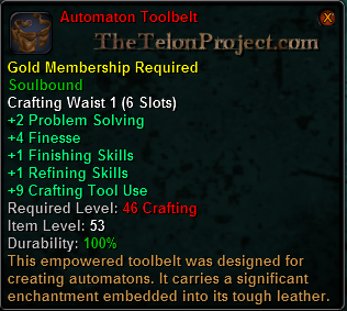 In-game tooltip for Automaton Toolbelt