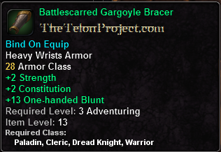 In-game tooltip for Battlescarred Gargiyle Bracer