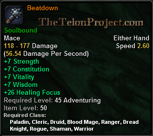 In-game tooltip for Beatdown