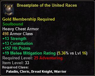 In-game tooltip for Breastplate of the United Races