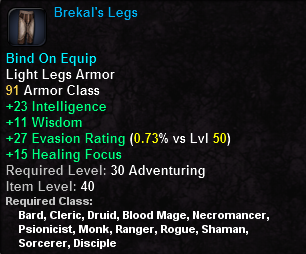In-game tooltip for Brekal's Legs