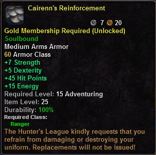 In-game tooltip for Cairenn's Reinforcement