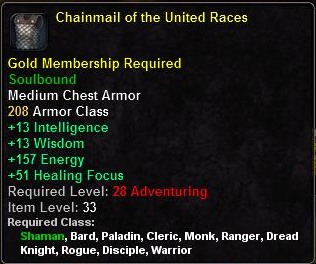 In-game tooltip for Chainmail of the United Races