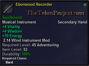 In-game tooltip for Ebonwood Recorder