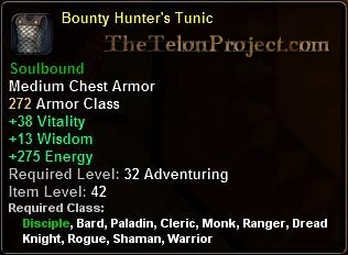 In-game tooltip for Bounty Hunter's Tunic
