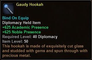 In-game tooltip for Gaudy Hookah