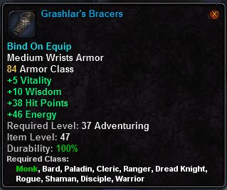 In-game tooltip for Grashlar's Bracers