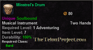 In-game tooltip for Minstrel's Drum