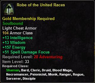 In-game tooltip for Robe of the United Races