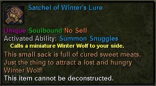 In-game tooltip for Satchel of Winter's Lure