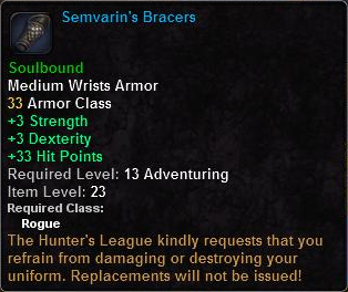 In-game tooltip for Semvarin's Bracers