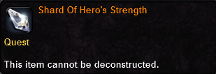 In-game tooltip for Shard Of Hero's Strength