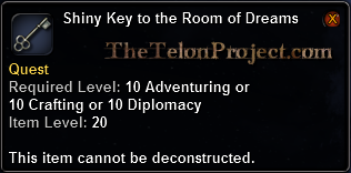 In-game tooltip for Shiny Key to the Room of Dreams