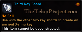 In-game tooltip for Third Key Shard