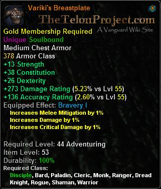 In-game tooltip for Variki's Breastplate