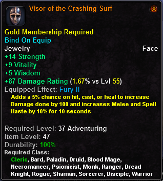 In-game tooltip for Visor of the Crashing Surf