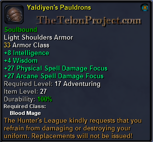In-game tooltip for Yaldiyen's Pauldrons