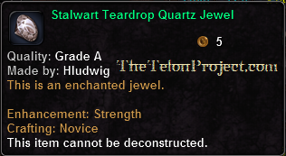 In-game tooltip for Stalwart Teardrop Quartz Jewel