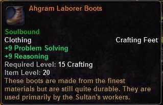 In-game tooltip for Ahgram Laborers Boots