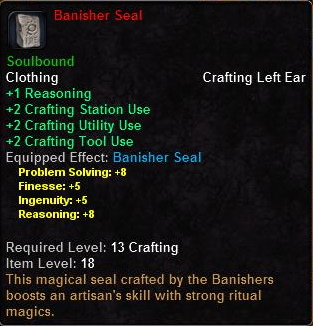 In-game tooltip for Banisher's Seal