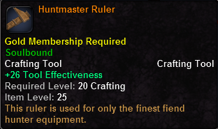 In-game tooltip for Huntmaster Ruler