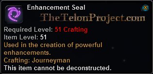 In-game tooltip for Enhancement Seal