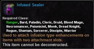 In-game tooltip for Infused Sealer