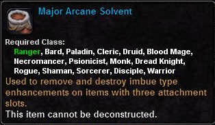 In-game tooltip for Major Arcane Solvent