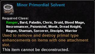 In-game tooltip for Minor Primordial Solvent