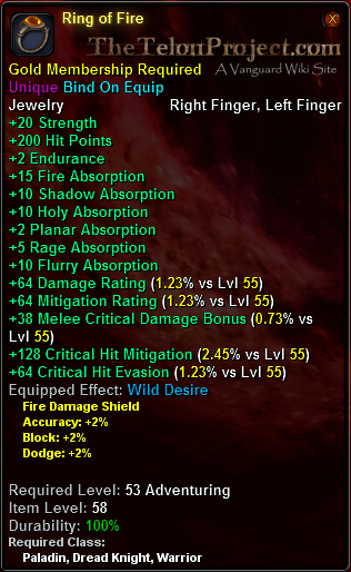 In-game tooltip for Ring of Fire