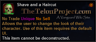 In-game tooltip for Shave and a Haircut