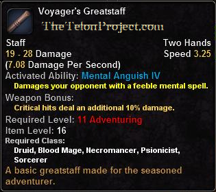 In-game tooltip for Voyager's Greatstaff
