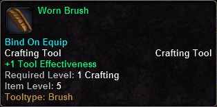 In-game tooltip for Worn Brush