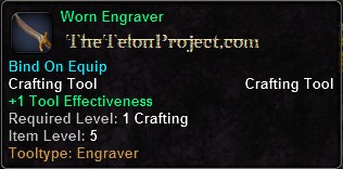In-game tooltip for Worn Engraver