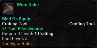 In-game tooltip for Worn Ruler