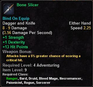 In-game tooltip for Boneslicer