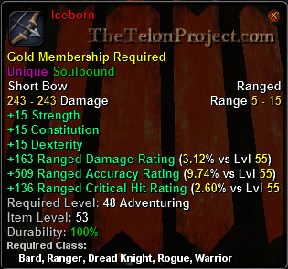 In-game tooltip for Iceborn
